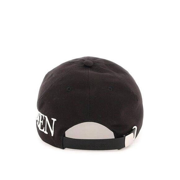 ALEXANDER MCQUEEN Embroidered Logo Baseball Cap Men BLACK Hats & Caps